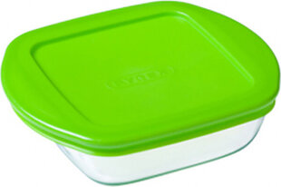 Квадратная коробочка для завтраков с крышкой Pyrex Cook & Store Зеленый 1 L 20 x 17 x 5,5 cm Силикон Cтекло (6 штук) цена и информация | Посуда для хранения еды | pigu.lt