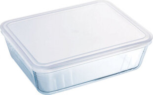 Прямоугольная коробочка для завтрака с крышкой Pyrex Cook & Freeze 4,2 L 28 x 23 x 10 cm Прозрачный Силикон Cтекло (3 штук) цена и информация | Посуда для хранения еды | pigu.lt