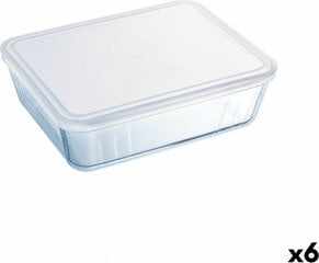 Прямоугольная коробочка для завтрака с крышкой Pyrex Cook & Freeze 4,2 L 28 x 23 x 10 cm Прозрачный Силикон Cтекло (3 штук) цена и информация | Посуда для хранения еды | pigu.lt