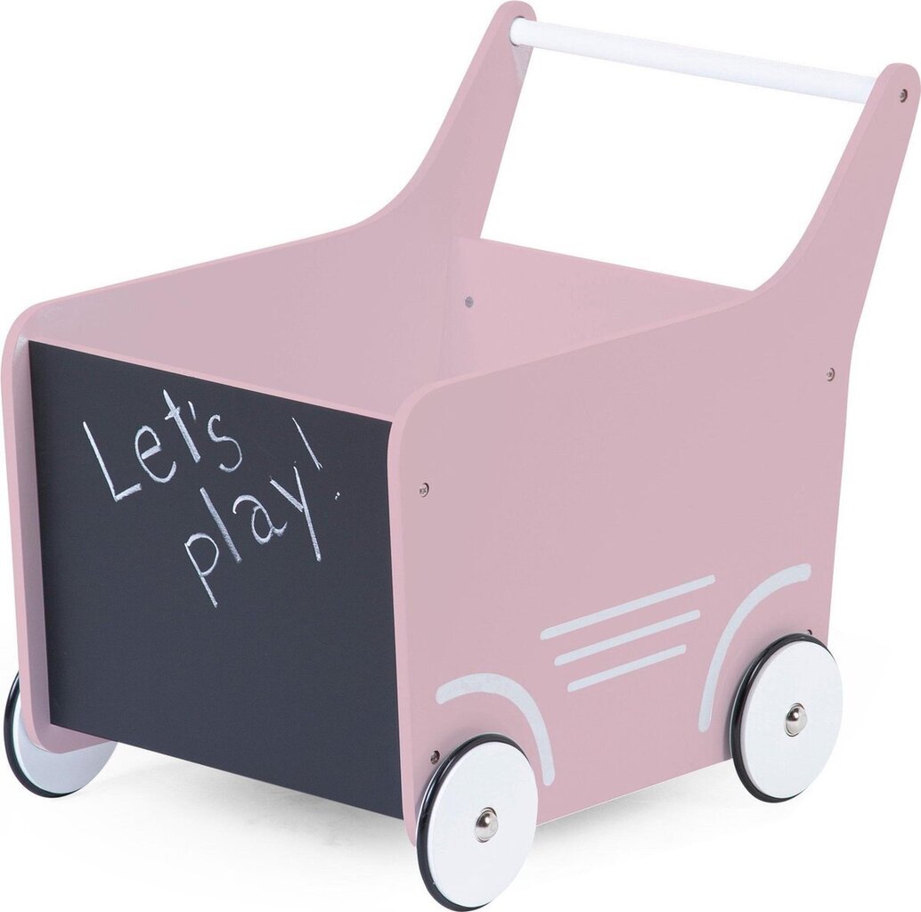 Medinis stumdukas su piešimo lenta Childhome, rožinis цена и информация | Žaislai kūdikiams | pigu.lt