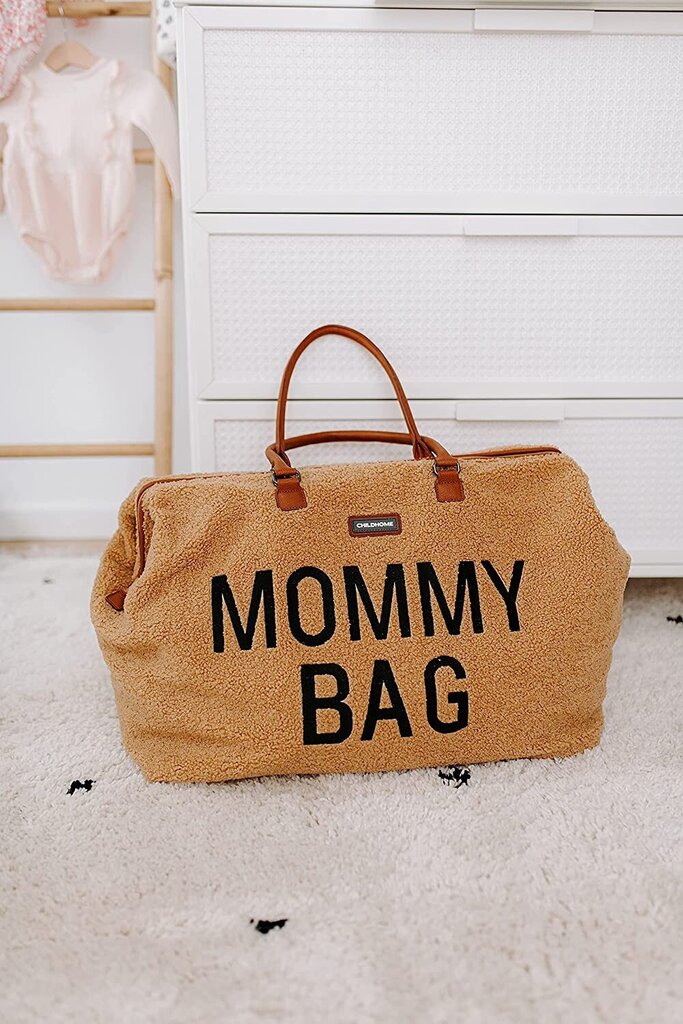 Mamos krepšys Childhome Mommy bag, Teddy beige kaina ir informacija | Vežimėlių priedai | pigu.lt