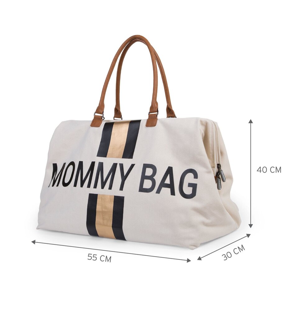 Mamos krepšys Childhome Mommy bag, black/gold kaina ir informacija | Vežimėlių priedai | pigu.lt