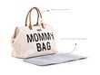 Mamos krepšys Childhome Mommy bag, Teddy off white kaina ir informacija | Vežimėlių priedai | pigu.lt