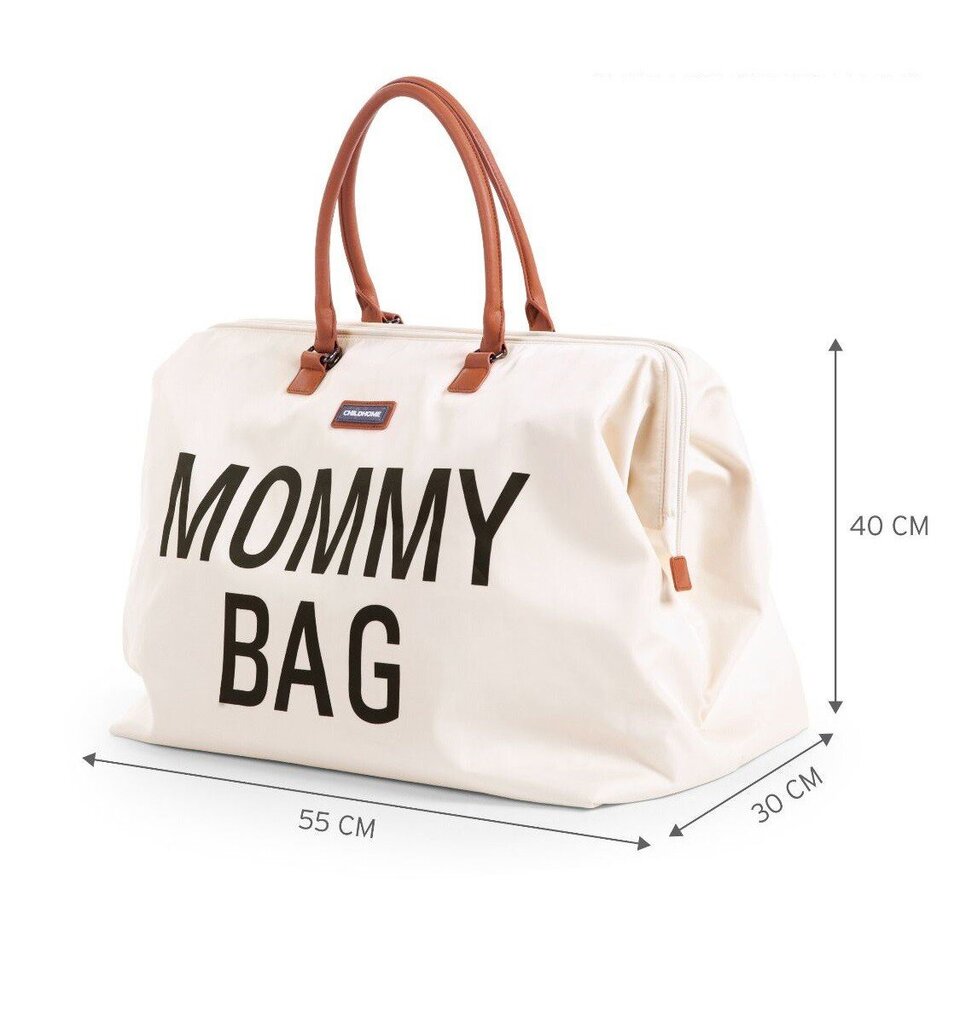 Mamos krepšys Childhome Mommy bag, Teddy off white kaina ir informacija | Vežimėlių priedai | pigu.lt