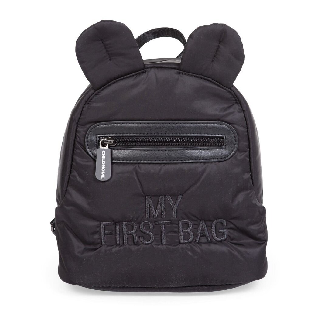 Vaikiška kuprinė Childhome My first bag, puffered black kaina ir informacija | Kuprinės ir krepšiai | pigu.lt