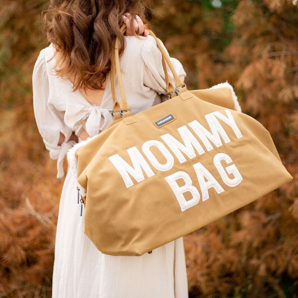 Mamos krepšys Childhome Mommy bag, Suede look kaina ir informacija | Vežimėlių priedai | pigu.lt