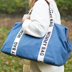 Сумка для мамы Childhome MOMMY BAG Signature, Холщовая цвета индиго цена и информация | Аксессуары для колясок | pigu.lt