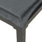 vidaXL Sodo pakoja su pagalvėle, juodos ir pilkos spalvos, poliratanas kaina ir informacija | Lauko kėdės, foteliai, pufai | pigu.lt