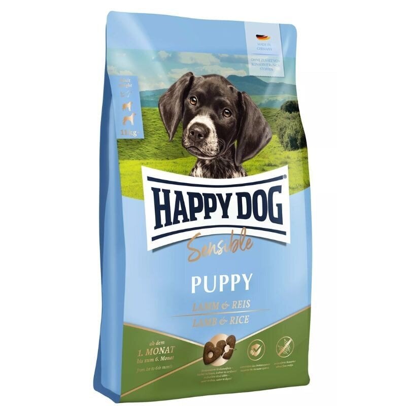 Happy Dog Puppy jauniems šuniukams su ėriena ir ryžiais, 4 kg цена и информация | Sausas maistas šunims | pigu.lt