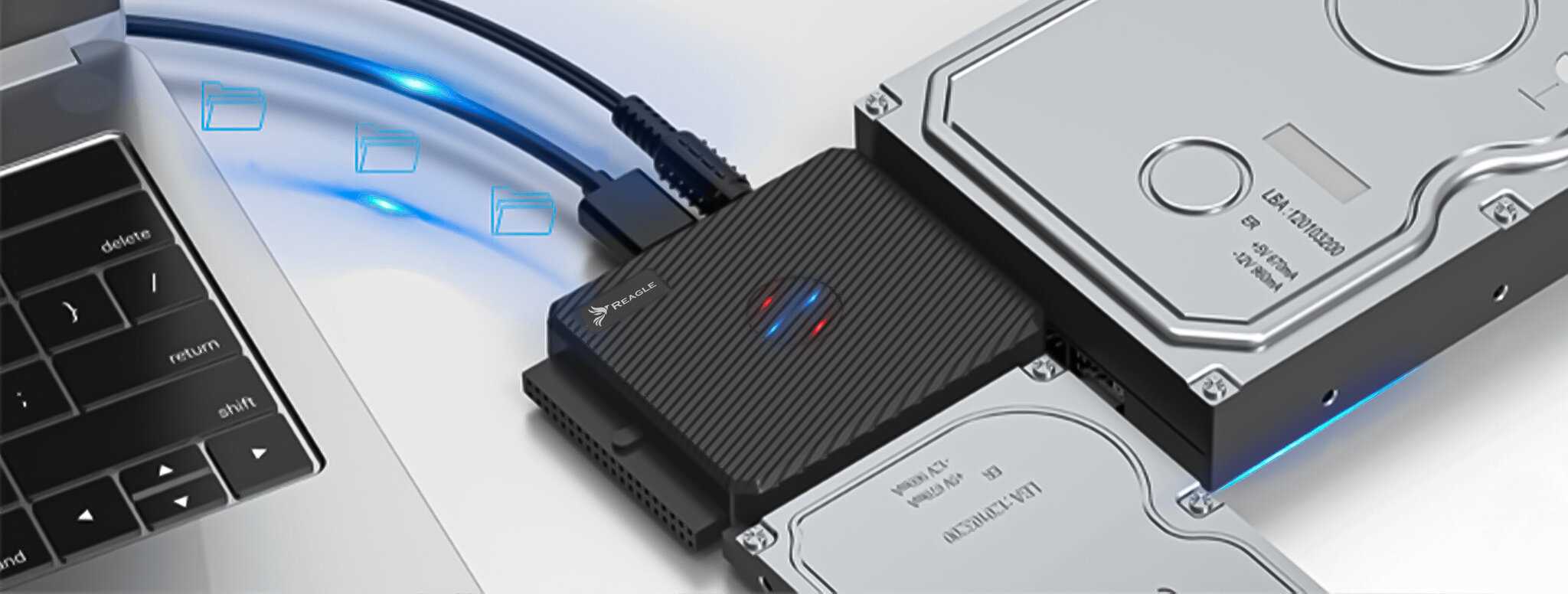 Adapteris ReagleUSB 3.1 SATA III IDE kaina ir informacija | Adapteriai, USB šakotuvai | pigu.lt