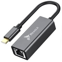 Adapteris Reagle USB C Ethernet Gigabit LAN цена и информация | Адаптеры, USB-разветвители | pigu.lt