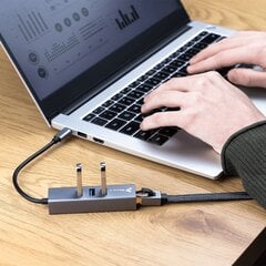 Adapteris Reagle USB-C LAN Ethernet RJ-45 USB 3.2 Gen 1 цена и информация | Адаптеры, USB-разветвители | pigu.lt