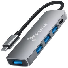 Šakotuvas Reagle 4in1 PD USB C цена и информация | Адаптеры, USB-разветвители | pigu.lt