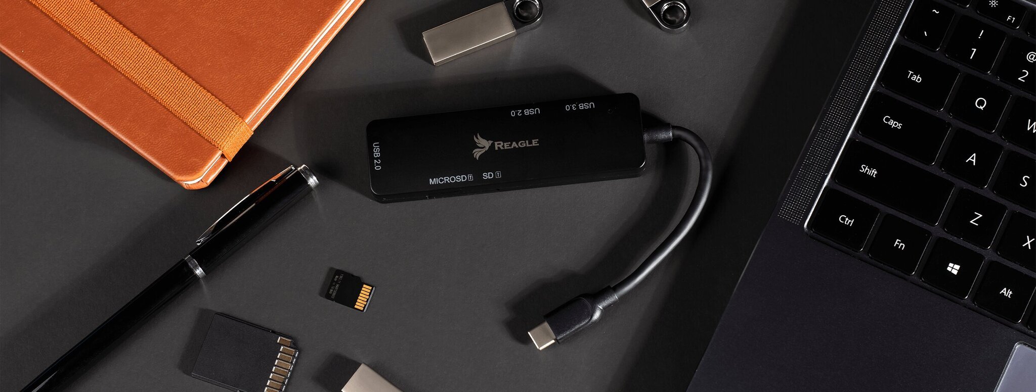 Šakotuvas Reagle 5 in 1 SD/TF USB-C цена и информация | Adapteriai, USB šakotuvai | pigu.lt