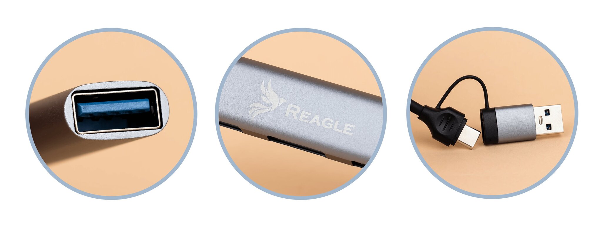 Adapteris Reagle USB C USB 3.1 цена и информация | Adapteriai, USB šakotuvai | pigu.lt
