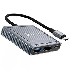 REAGLE HUB adapteris USB-C ekrano prievadas DP 8K 60Hz PD M1 M2 цена и информация | Адаптеры, USB-разветвители | pigu.lt