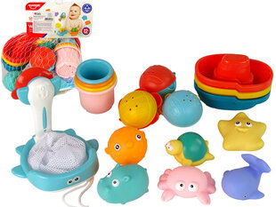 Vonios žaislų rinkinys Lean Toys, 17 vnt kaina ir informacija | Žaislai kūdikiams | pigu.lt
