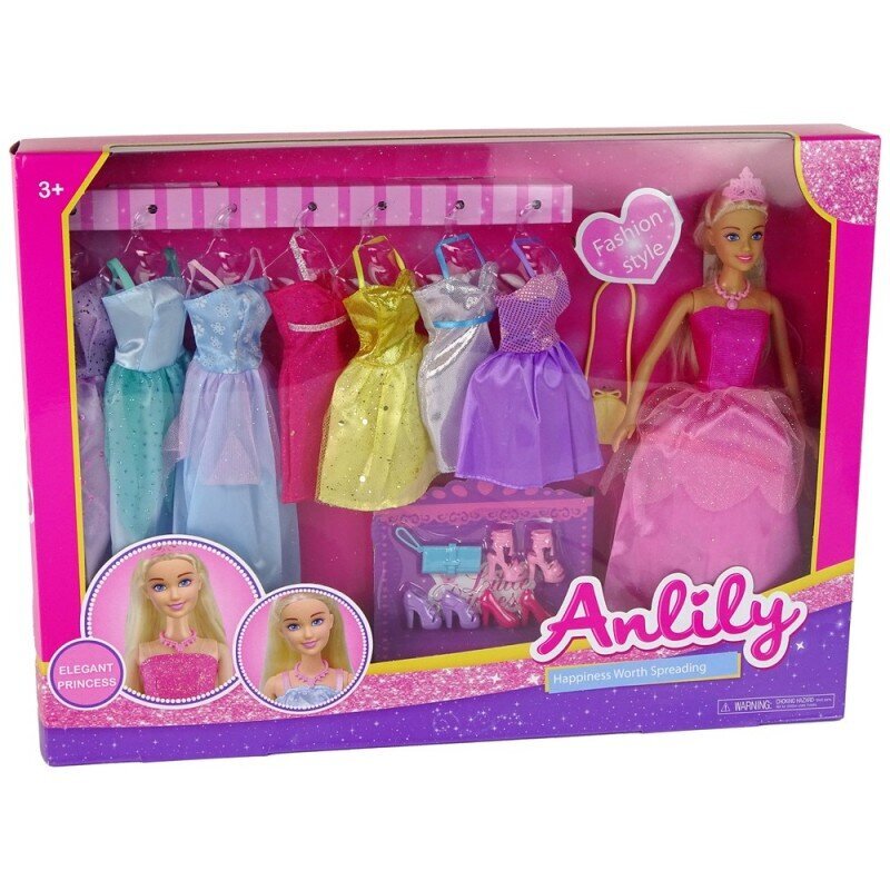 Lėlė su drabužių kolekcija Anlily kaina ir informacija | Žaislai mergaitėms | pigu.lt