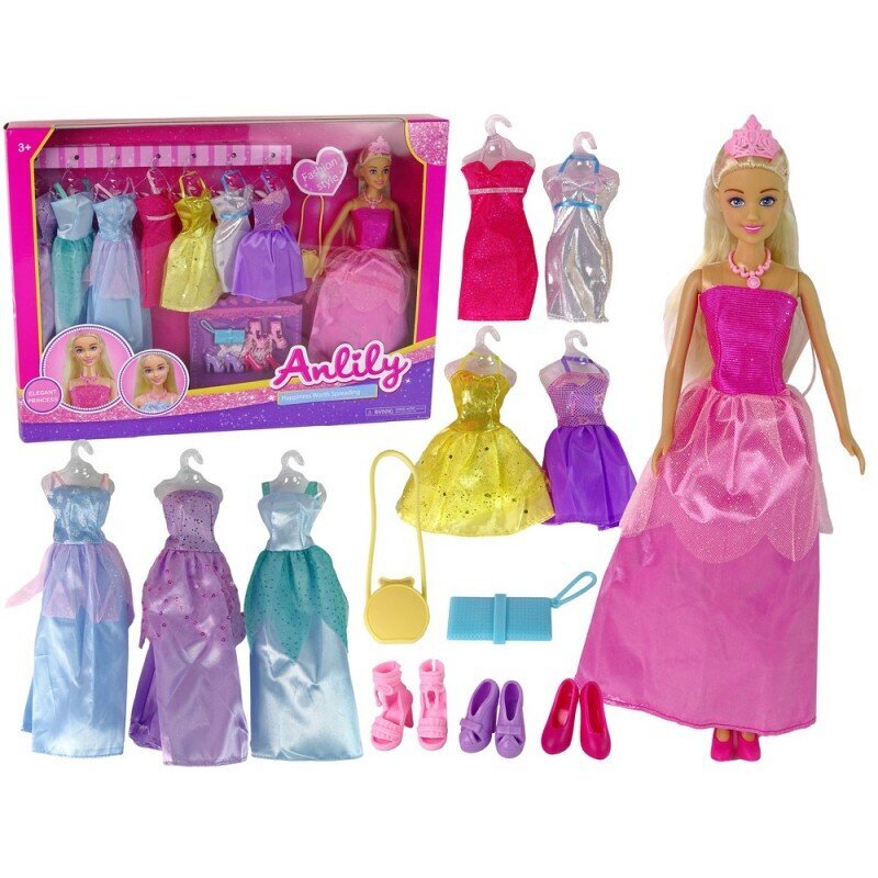 Lėlė su drabužių kolekcija Anlily kaina ir informacija | Žaislai mergaitėms | pigu.lt