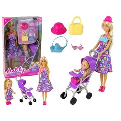 Lėlės su vežimėliu ir priedais Anlily Lean Toys цена и информация | Игрушки для девочек | pigu.lt