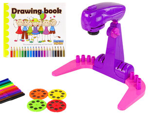 Vaikiškas piešimo projektorius su priedais Lean Toys, 18 d. kaina ir informacija | Lavinamieji žaislai | pigu.lt