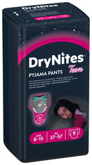 Подгузники HUGGIES DryNites Girls (27-57) 8-15 м, 9 шт. цена и информация | Подгузники | pigu.lt