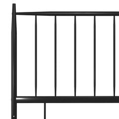 Кровать металлическая, черная, 90x200 см цена и информация | Кровати | pigu.lt