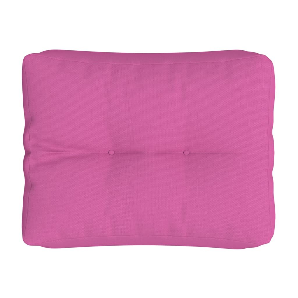 vidaXL Pagalvėlė sofai iš palečių, rožinė, 50x40x12cm, audinys kaina ir informacija | Pagalvės, užvalkalai, apsaugos | pigu.lt