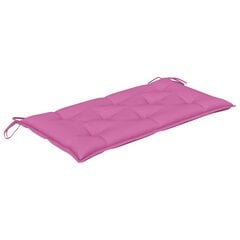 vidaXL Suoliuko pagalvėlė, rožinės spalvos, 100x50x7cm, audinys kaina ir informacija | Pagalvės, užvalkalai, apsaugos | pigu.lt
