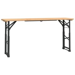 vidaXL Sulankstomas alaus stalas, 170x50x75/105cm, eglės masyvas цена и информация | Садовые столы, столики | pigu.lt