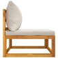 vidaXL Sodo sofos komplektas su pagalvėmis, 2 dalių, akacijos masyvas kaina ir informacija | Lauko kėdės, foteliai, pufai | pigu.lt