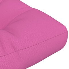 vidaXL Pagalvėlė sofai iš palečių, rožinė, 50x50x12cm, audinys kaina ir informacija | Pagalvės, užvalkalai, apsaugos | pigu.lt