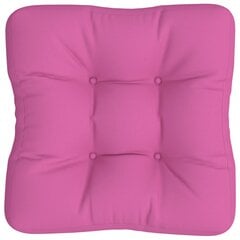 vidaXL Pagalvėlė sofai iš palečių, rožinė, 50x50x12cm, audinys цена и информация | Подушки, наволочки, чехлы | pigu.lt