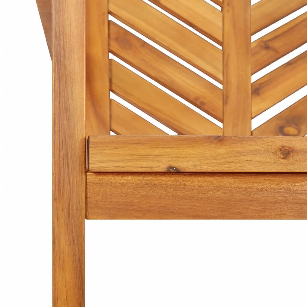 vidaXL Sodo valgomojo kėdės, 3vnt., akacijos medienos masyvas kaina ir informacija | Lauko kėdės, foteliai, pufai | pigu.lt