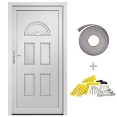 vidaXL Priekinės durys baltos spalvos 98x198cm 3187910 цена и информация | Двери со стеклом LIRA, дуб сицилия, ЭКО шпон | pigu.lt