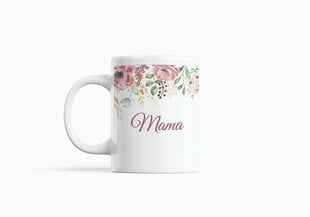 Standartinis puodelis Mama, baltas kaina ir informacija | Originalūs puodeliai | pigu.lt