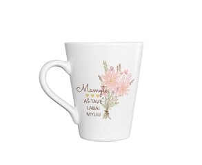 Latte puodelis Mamyte, aš tave labai myliu, 300 ml kaina ir informacija | Originalūs puodeliai | pigu.lt