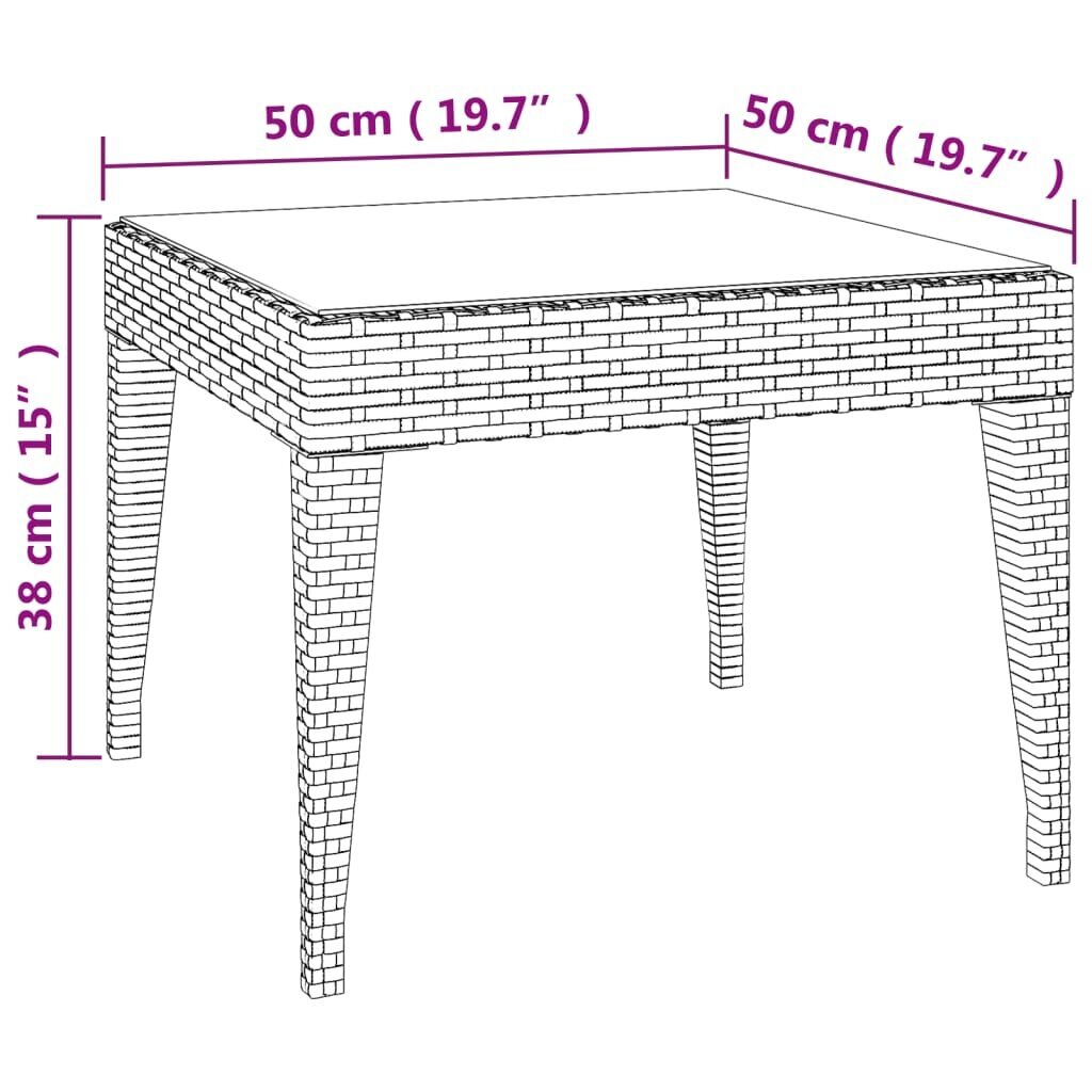 Šoninis staliukas vidaXL , juodas kaina ir informacija | Kavos staliukai | pigu.lt