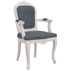 vidaXL Valgomojo kėdės, 2vnt., pilkos, 62x59,5x100,5cm, aksomas kaina ir informacija | Virtuvės ir valgomojo kėdės | pigu.lt