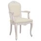 vidaXL Valgomojo kėdės, 2vnt., smėlio, 62x59,5x100,5cm, audinys kaina ir informacija | Virtuvės ir valgomojo kėdės | pigu.lt