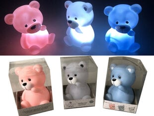 Ночник «Медведь», розовый цена и информация | Детские светильники | pigu.lt