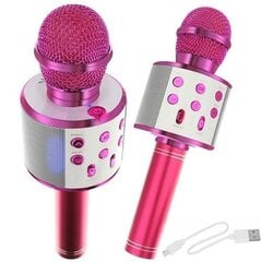 Беспроводной bluetooth-микрофон, с эффектами изменения голоса, розовый цена и информация | Микрофоны | pigu.lt