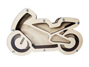 Копилка для денег из дерева и оргстекла “Мотоцикл” цена и информация | Оригинальные копилки | pigu.lt