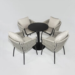 Sodo baldu komplektas Komforts-4, baltas kaina ir informacija | Lauko baldų komplektai | pigu.lt
