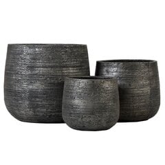 Керамический горшок NAVAGIO 21 x 19(B) см, черный цена и информация | Вазоны | pigu.lt