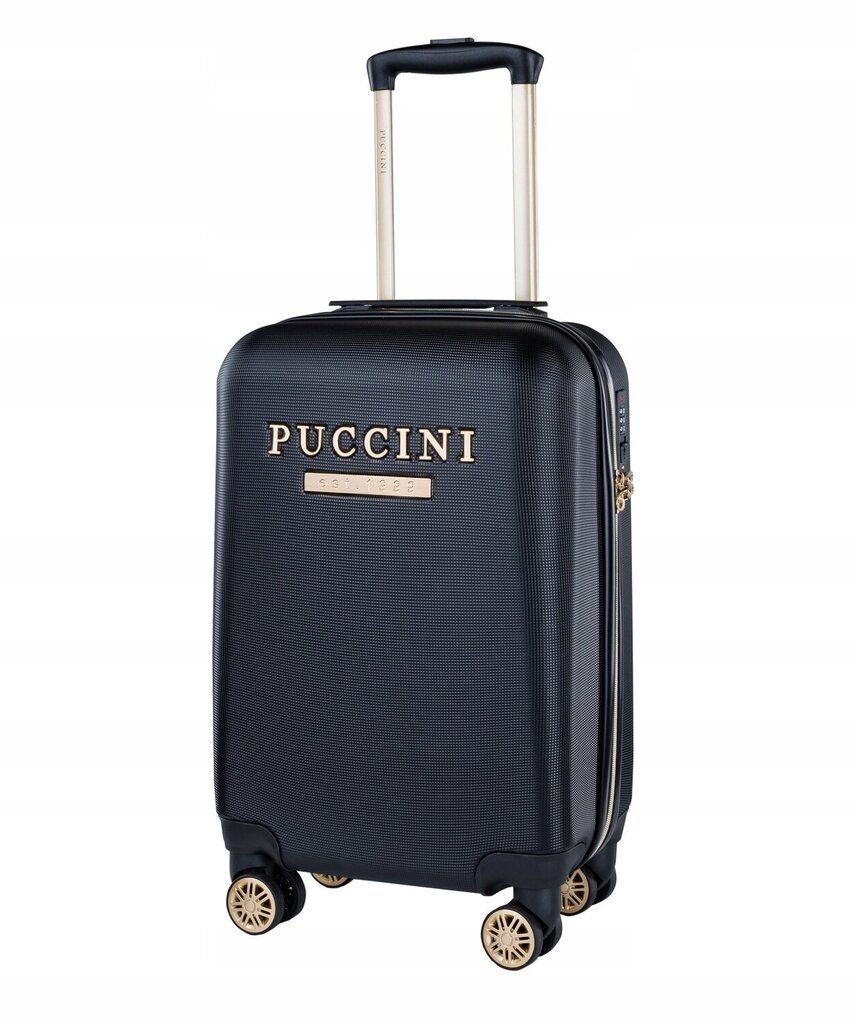 Mažas lagaminas Puccini, juodas kaina ir informacija | Lagaminai, kelioniniai krepšiai | pigu.lt