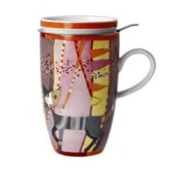 Чайная чашка с крышкой и ситечком Rosina Wachtmeister - Sottosopra цена и информация | Оригинальные кружки | pigu.lt