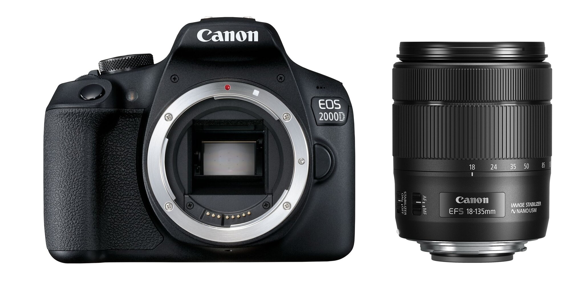 Canon EOS 2000D + EF-S 18-135mm f/3.5-5.6 IS USM цена и информация | Skaitmeniniai fotoaparatai | pigu.lt