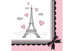 Popierinės servetėlės Eifelio bokštas, 24,8 cm x 24,7 cm, 18 vnt. kaina ir informacija | Vienkartiniai indai šventėms | pigu.lt