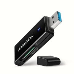 Внешний считыватель SLIM-карт AXAGON CRE-S2N, 2 слота и разъем для SD/microSD цена и информация | Адаптеры, USB-разветвители | pigu.lt